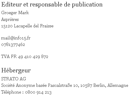 mentions légales